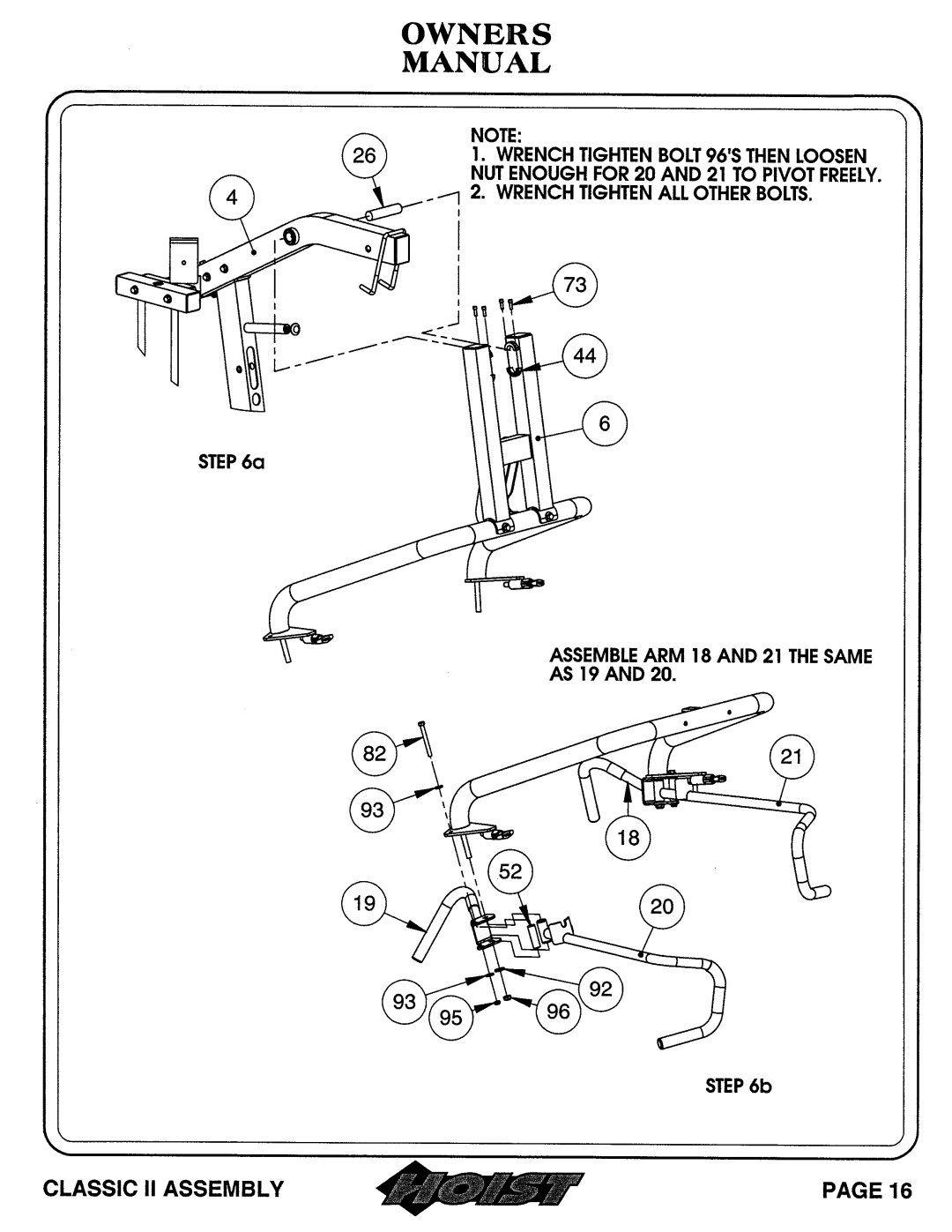 Hoist Fitness 0604-001 owner manual 