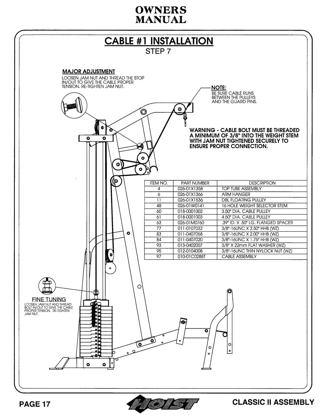 Hoist Fitness 0604-001 owner manual 