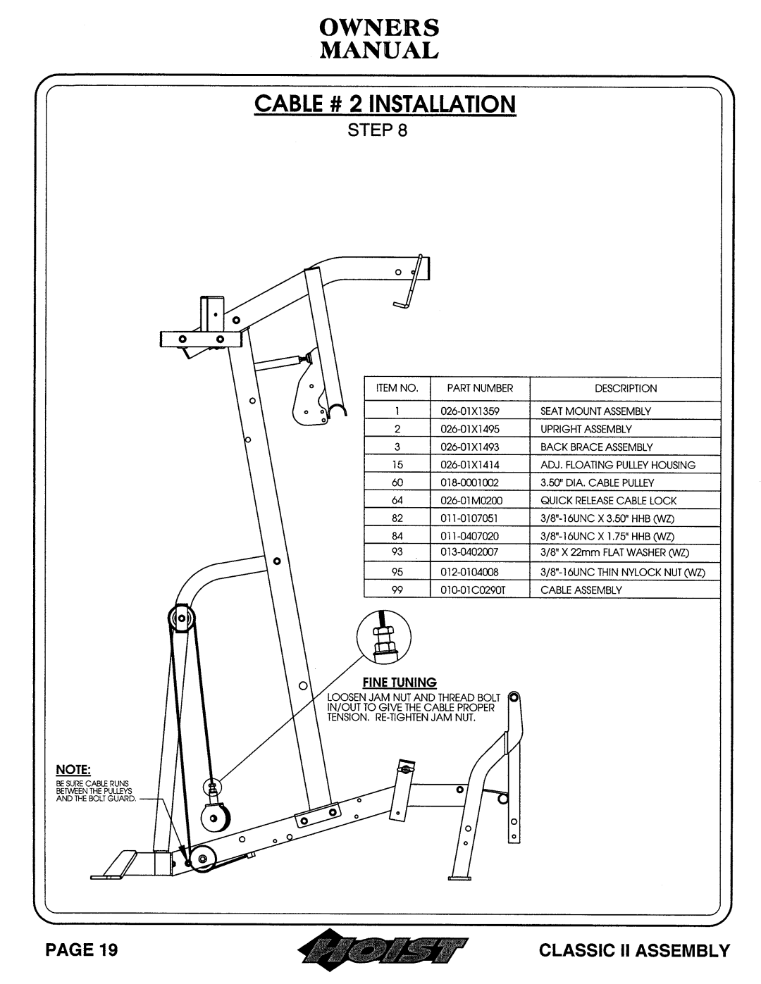 Hoist Fitness 0604-001 owner manual 