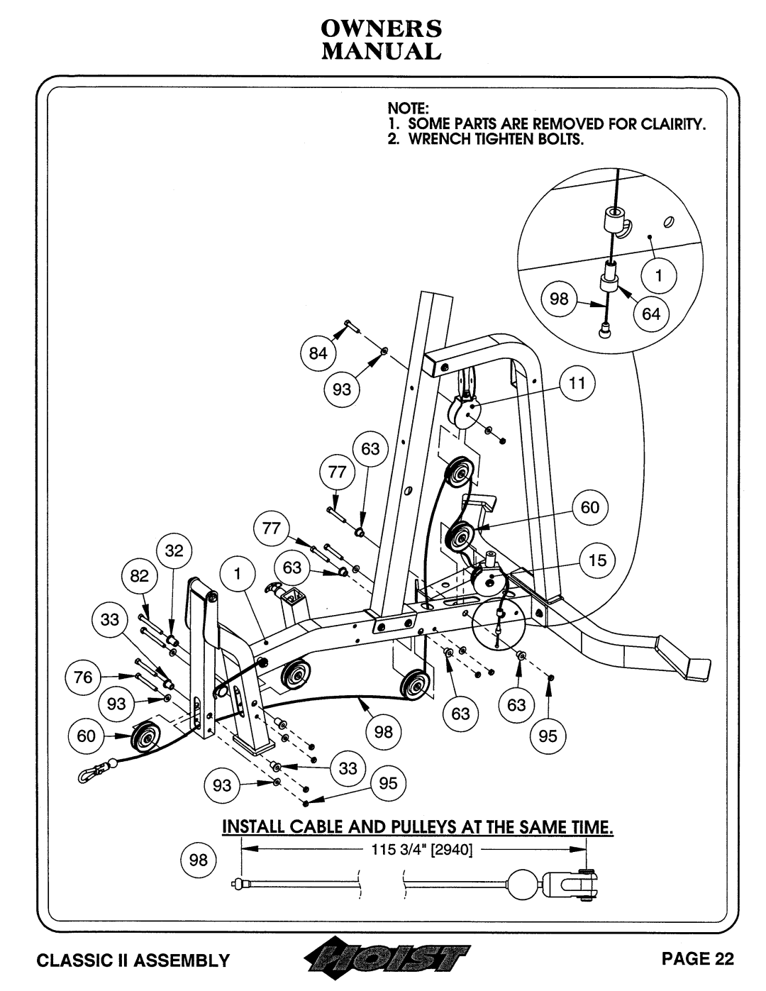 Hoist Fitness 0604-001 owner manual 