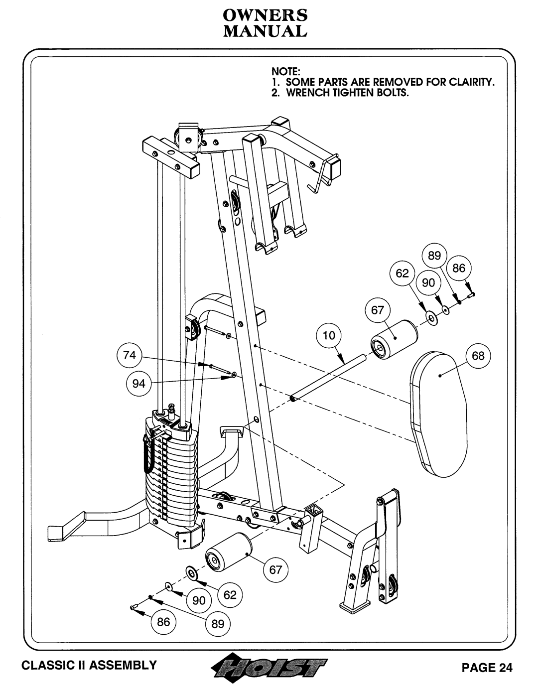 Hoist Fitness 0604-001 owner manual 