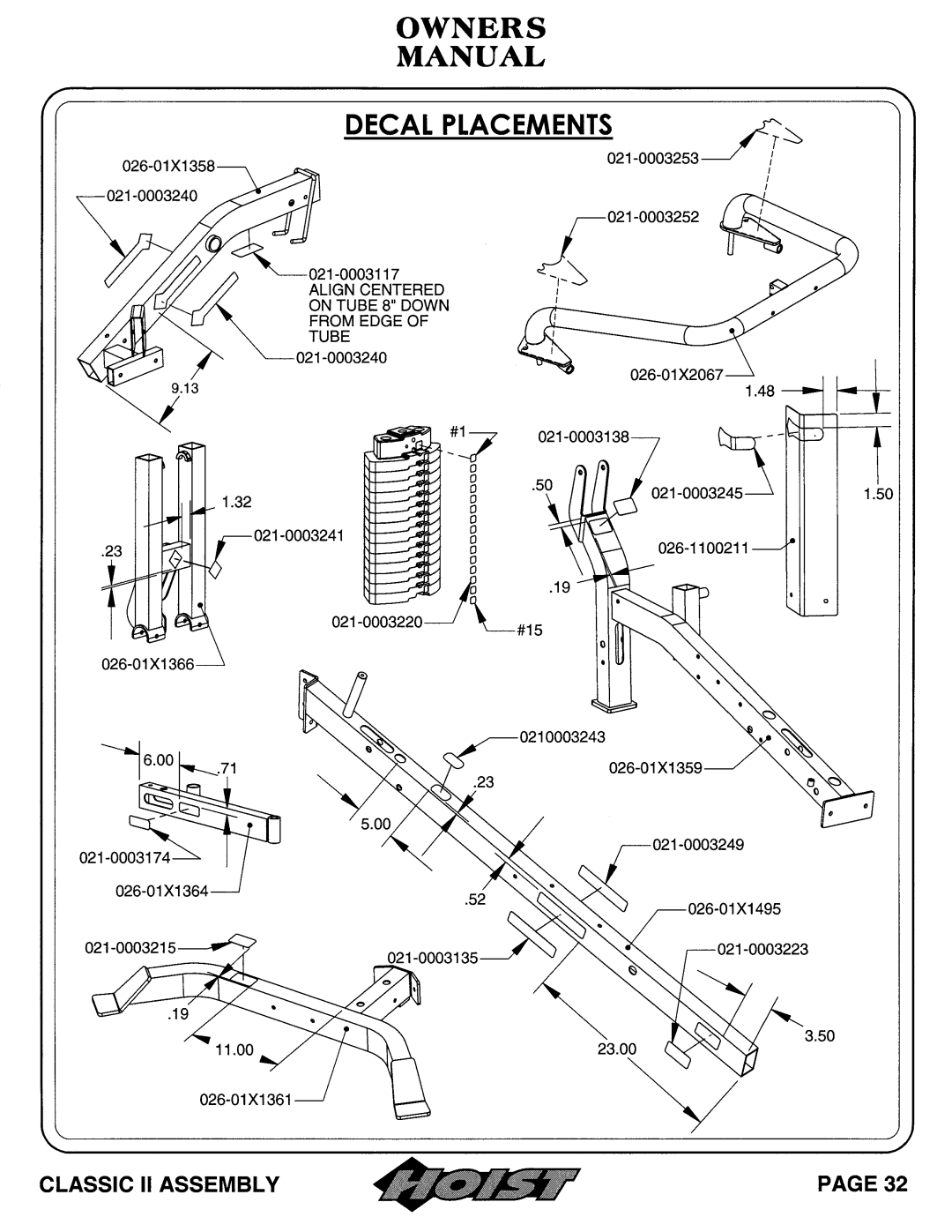 Hoist Fitness 0604-001 owner manual 