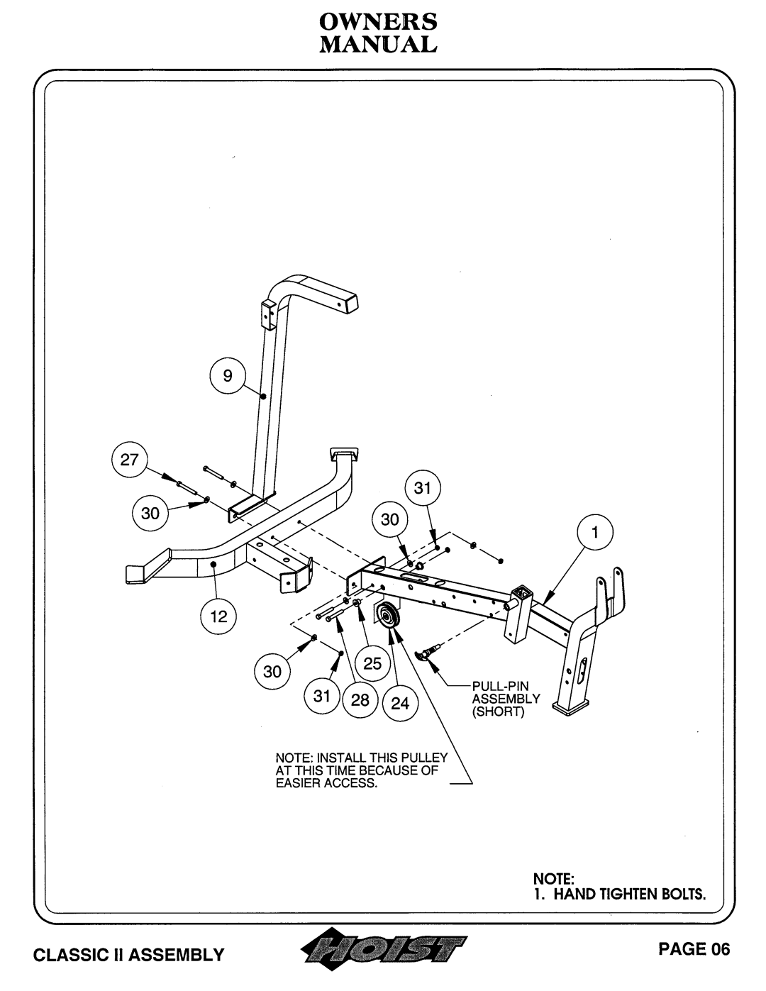 Hoist Fitness 0604-001 owner manual 