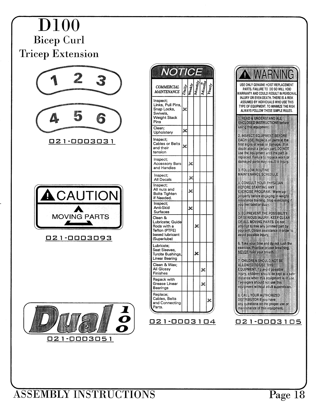 Hoist Fitness 0700-002 manual 