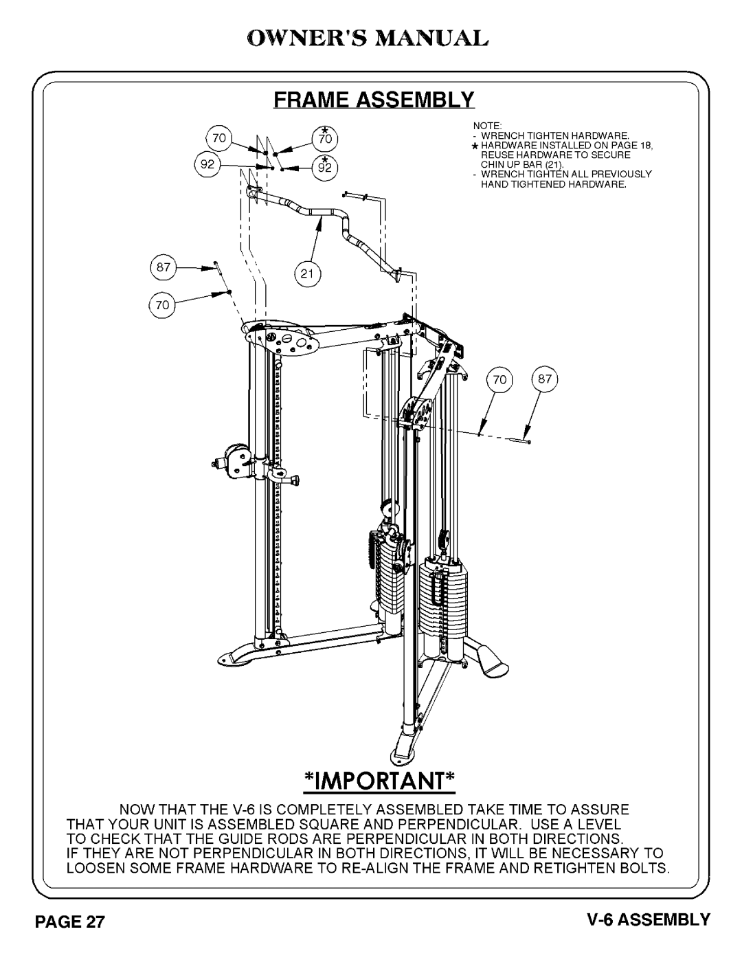 Hoist Fitness 1007-004 manual 