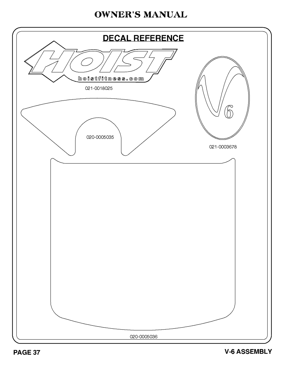 Hoist Fitness 1007-004 manual 