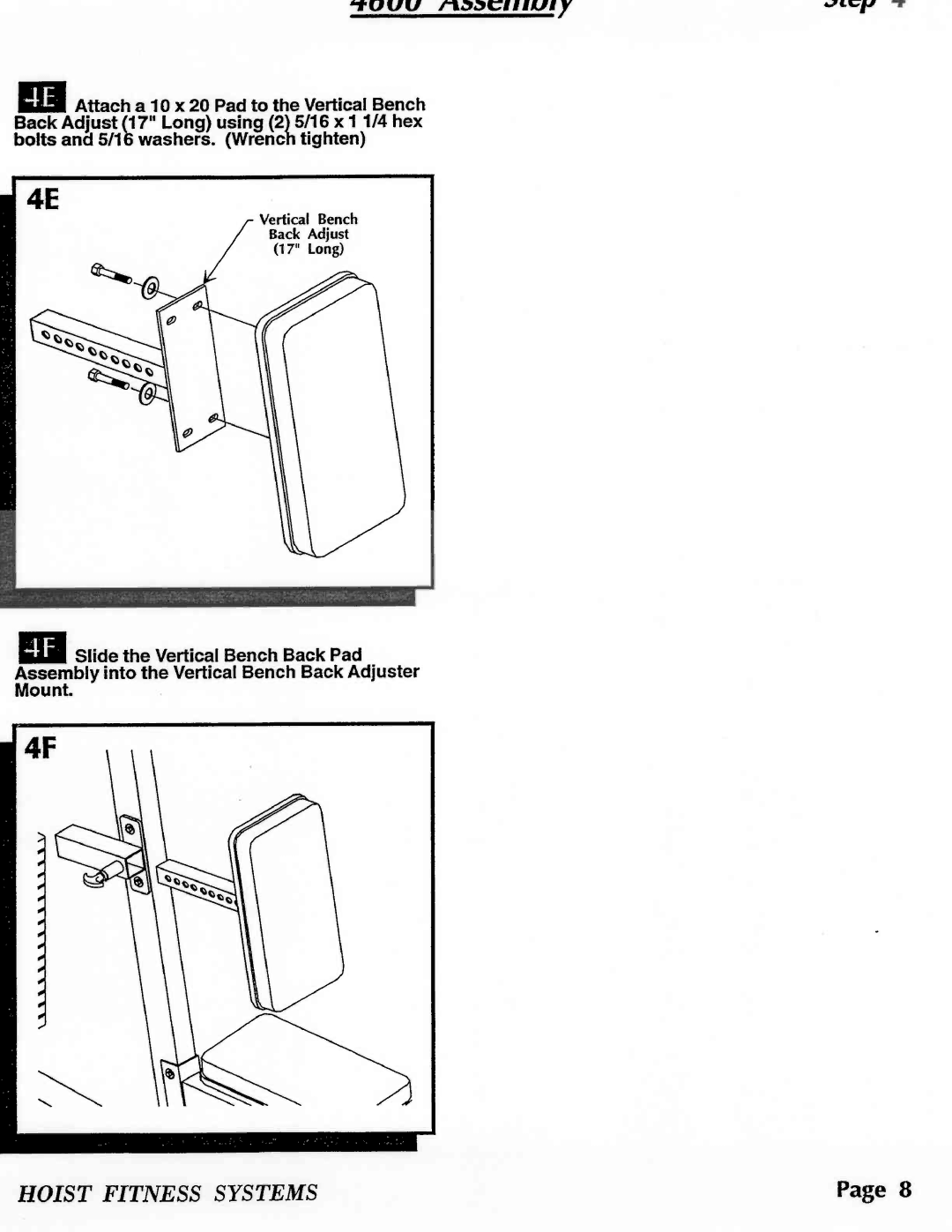 Hoist Fitness 4600 manual 