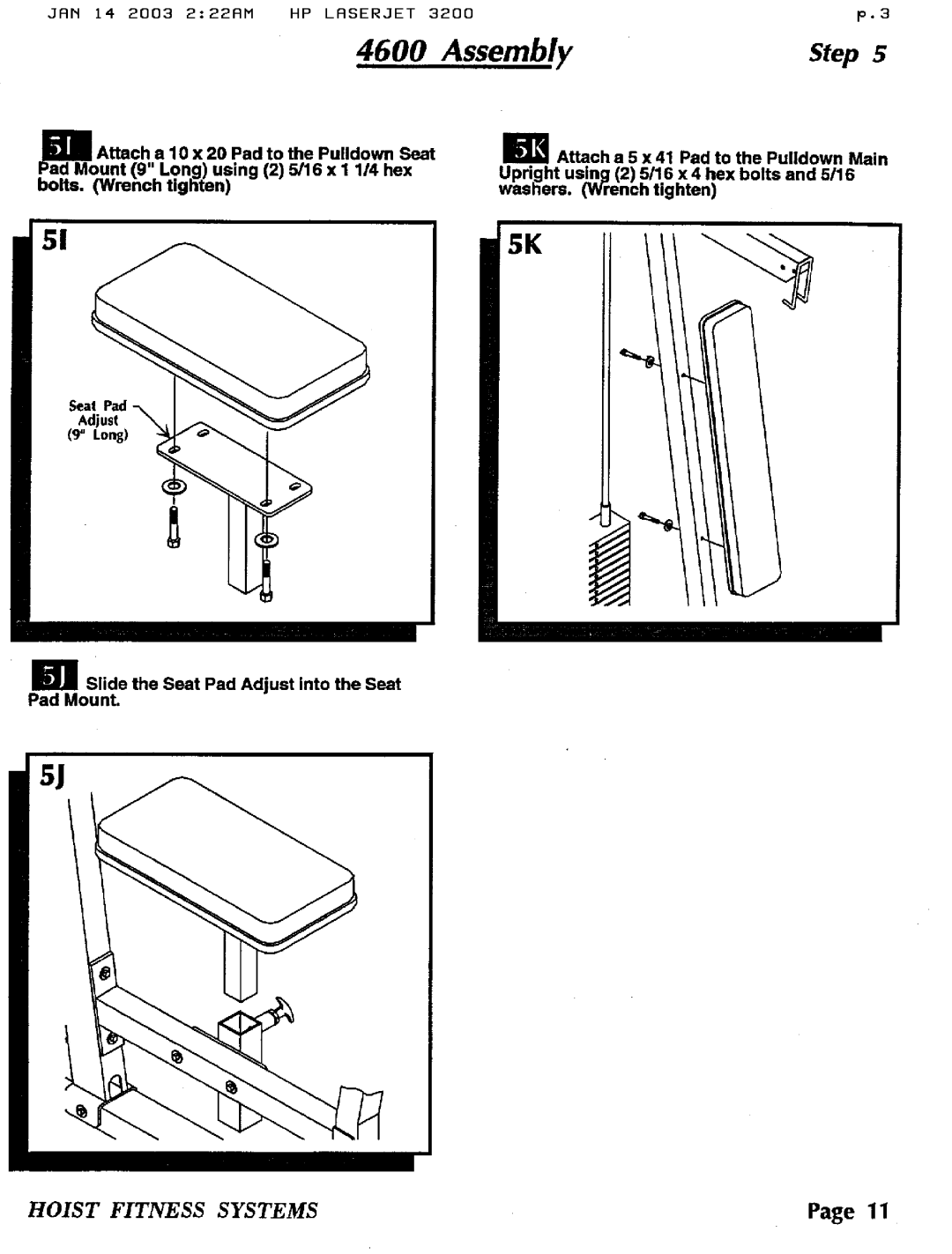 Hoist Fitness 4600 manual 