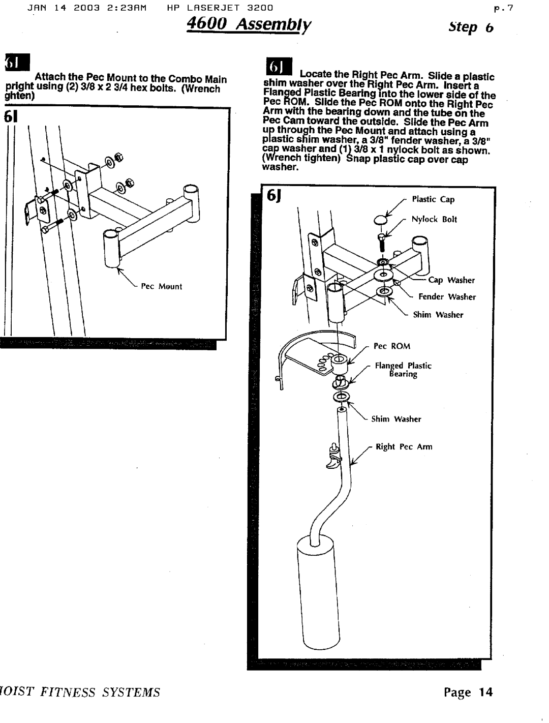 Hoist Fitness 4600 manual 