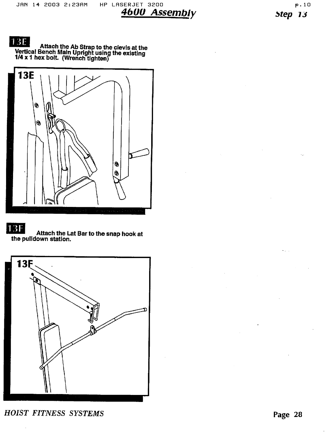 Hoist Fitness 4600 manual 