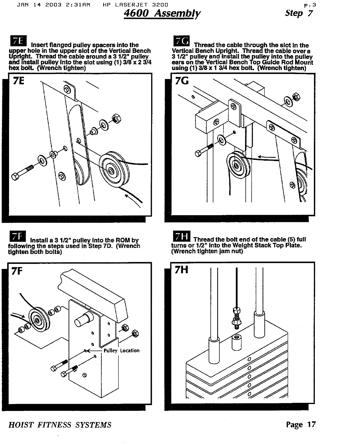 Hoist Fitness 4600 manual 