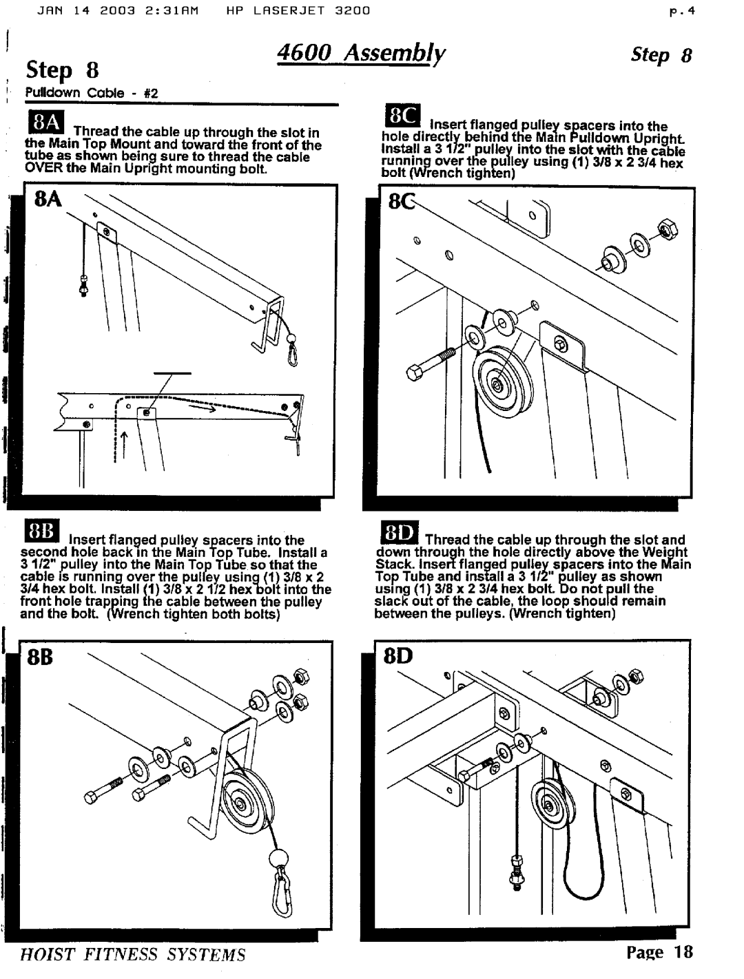 Hoist Fitness 4600 manual 