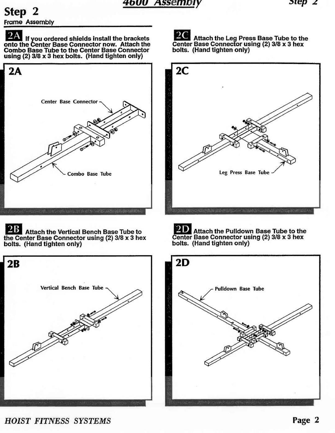 Hoist Fitness 4600 manual 