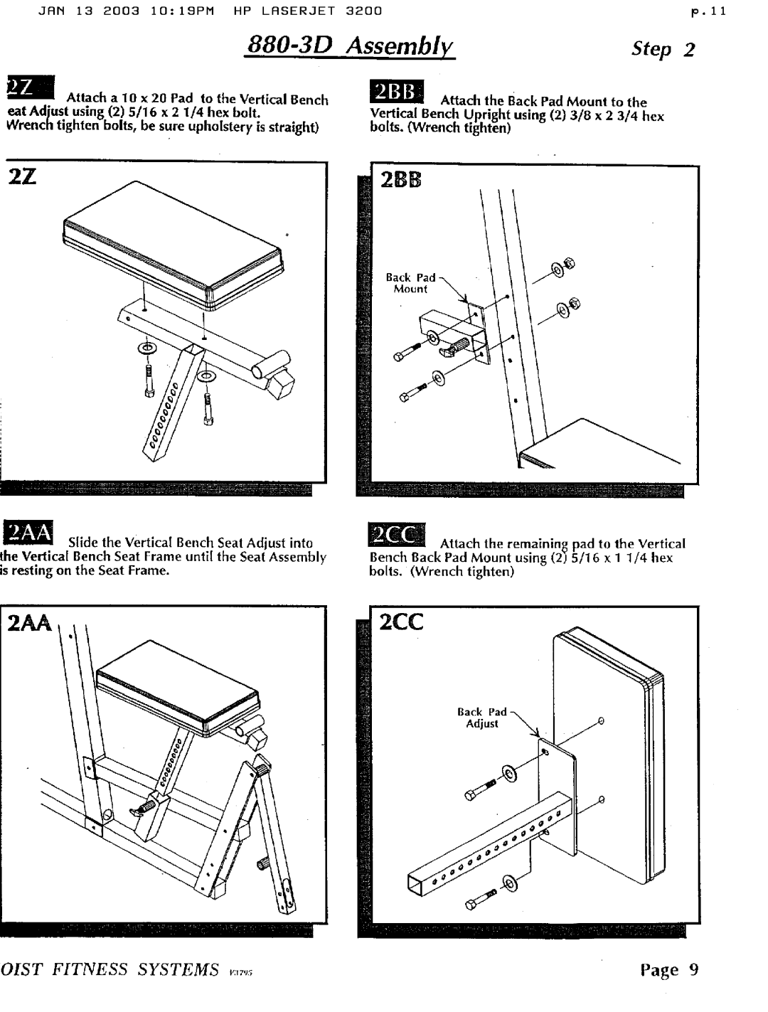 Hoist Fitness 880-3D manual 