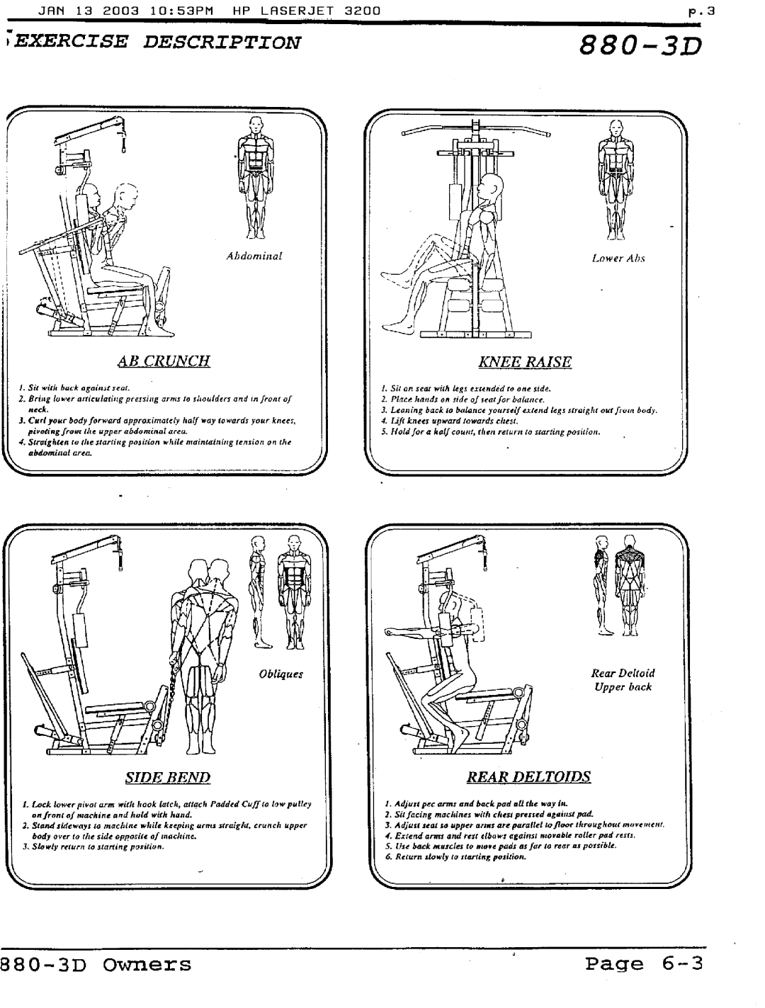 Hoist Fitness 880-3D manual 