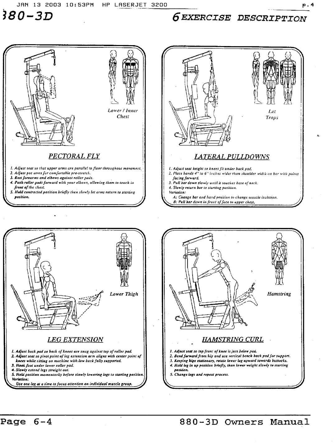 Hoist Fitness 880-3D manual 