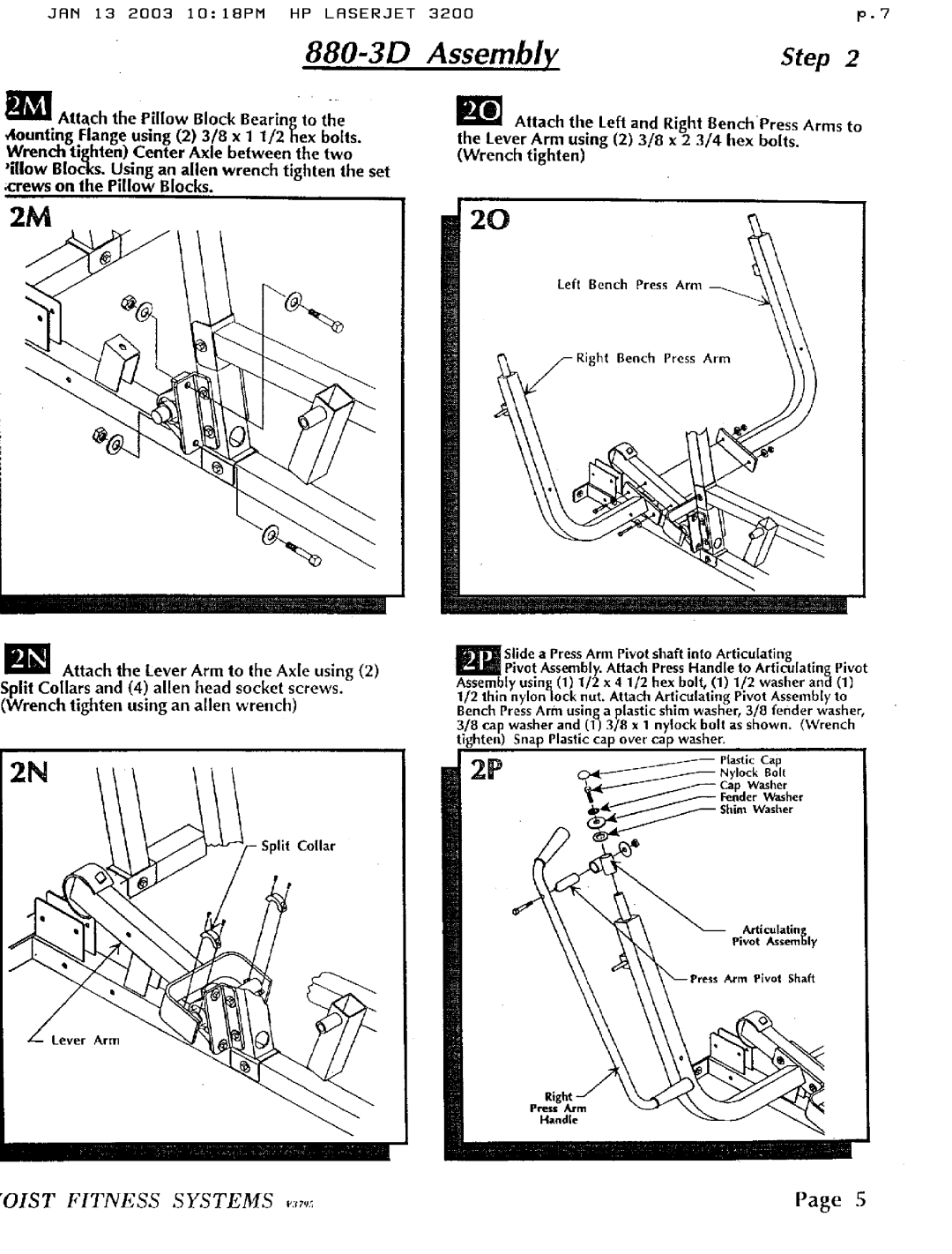 Hoist Fitness 880-3D manual 