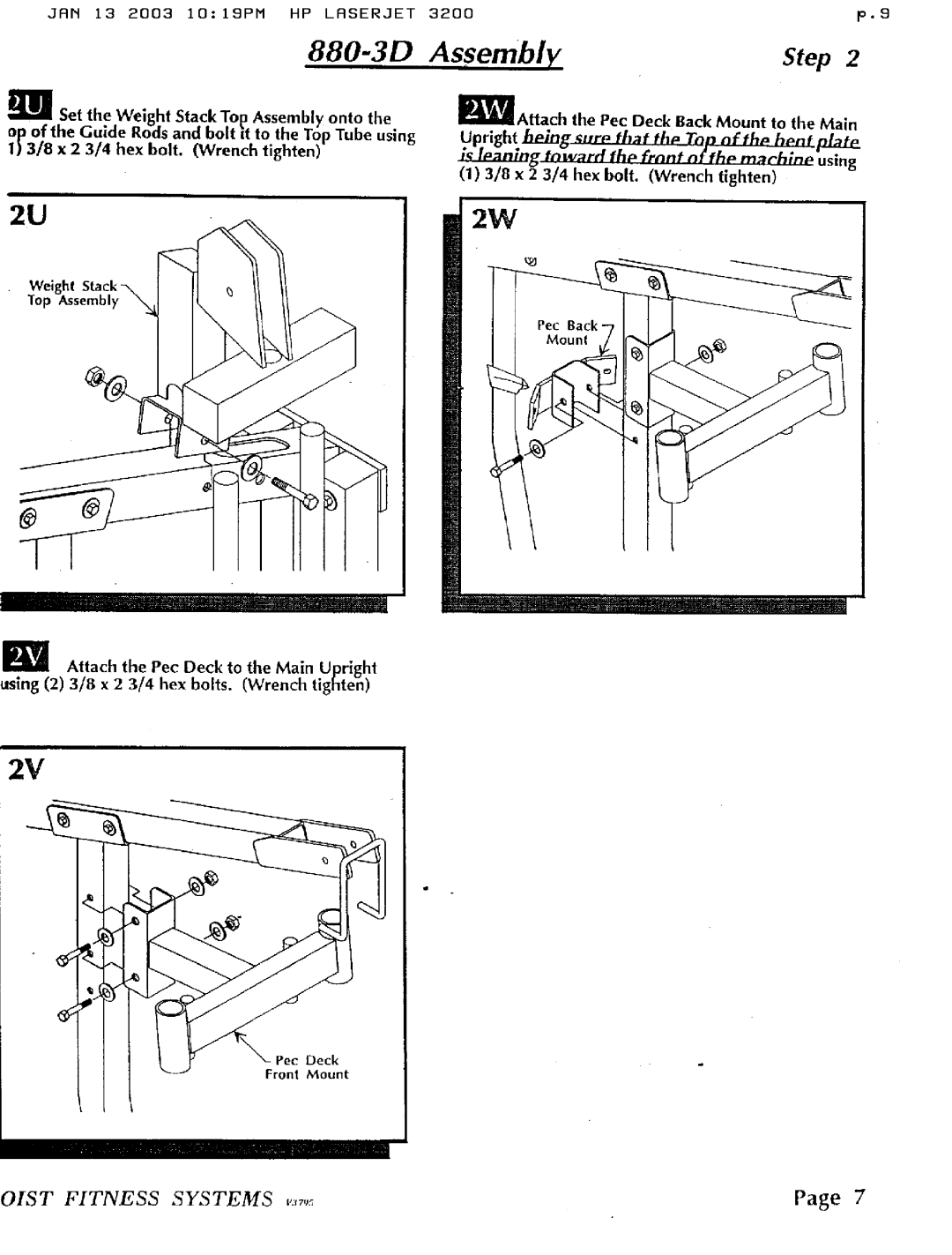 Hoist Fitness 880-3D manual 