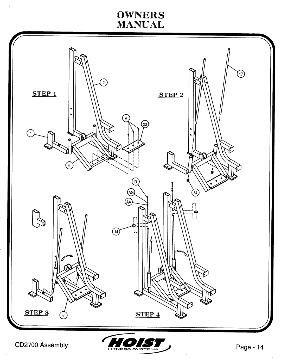 Hoist Fitness CD2700 manual 