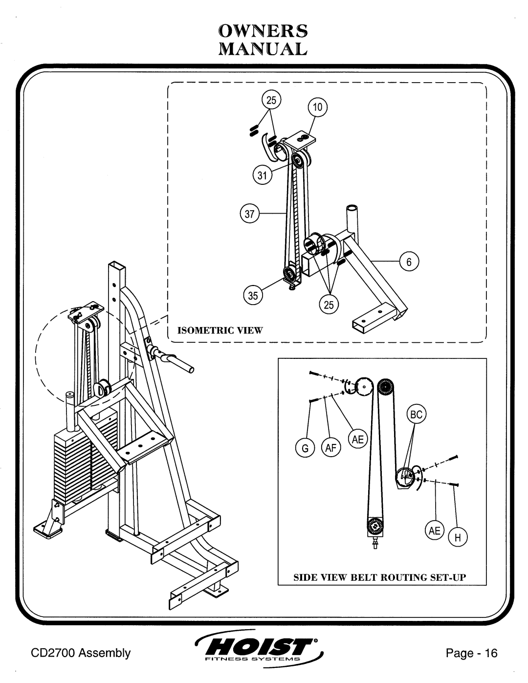 Hoist Fitness CD2700 manual 