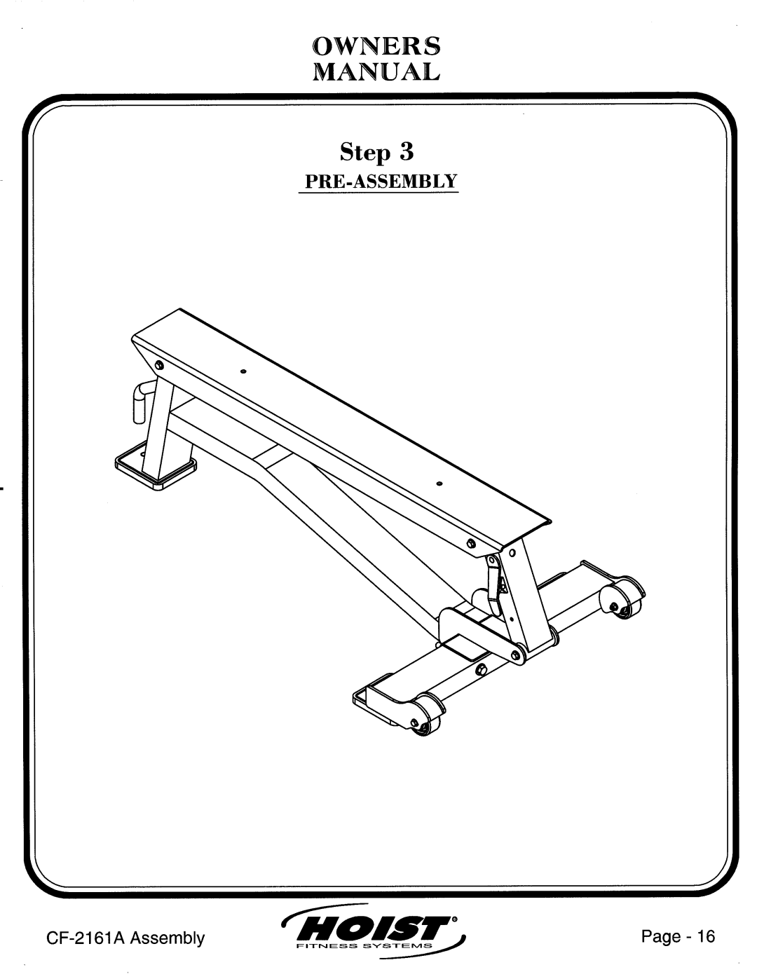 Hoist Fitness CF-2161A manual 