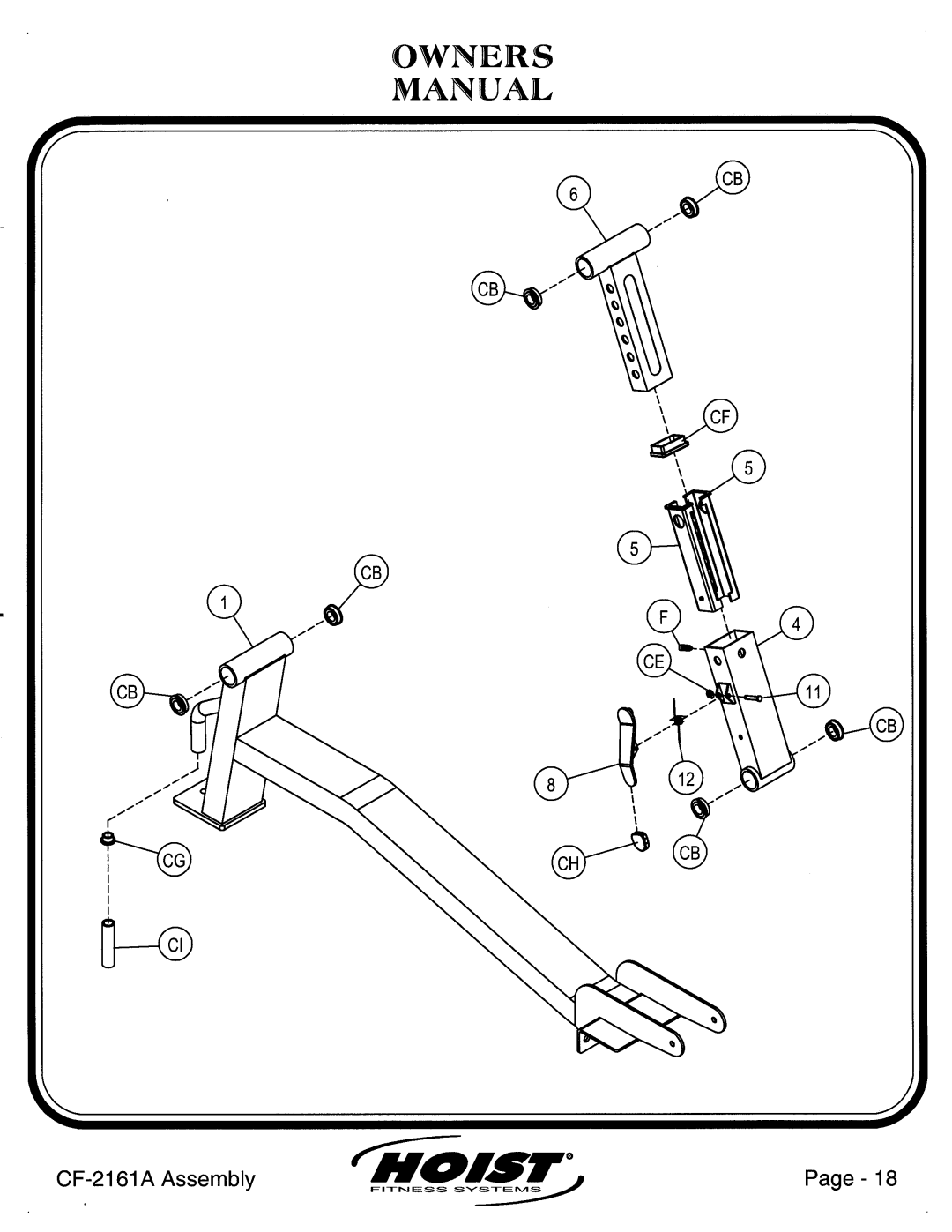 Hoist Fitness CF-2161A manual 