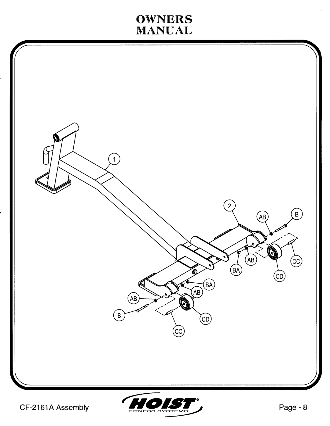 Hoist Fitness CF-2161A manual 