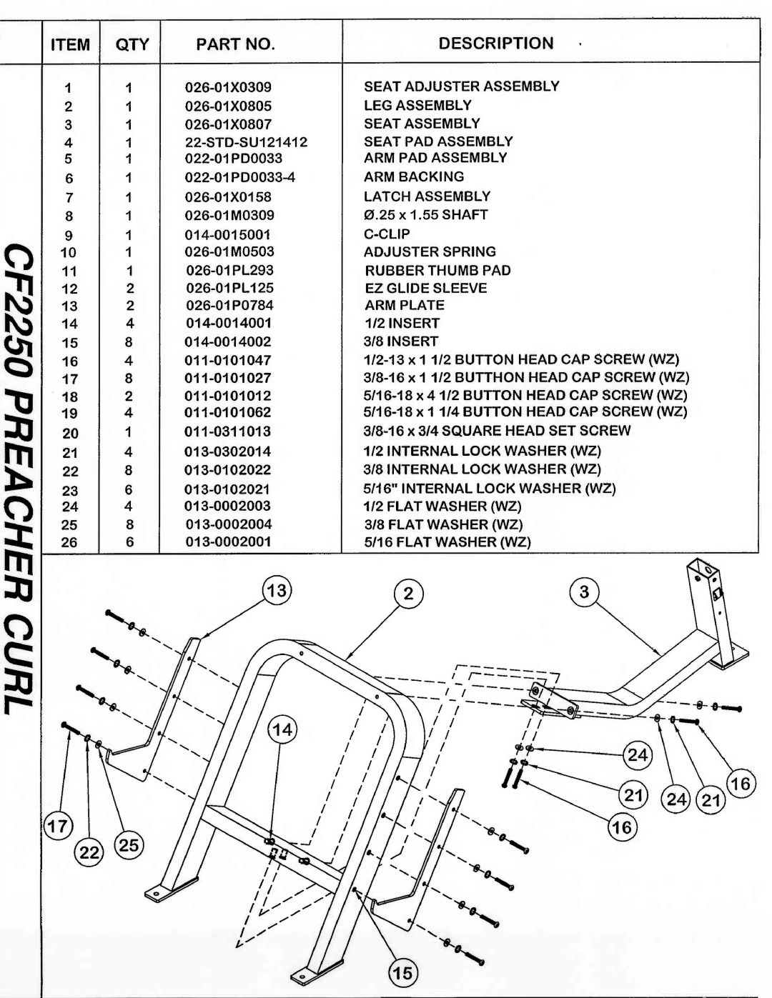 Hoist Fitness CF 2550 manual 