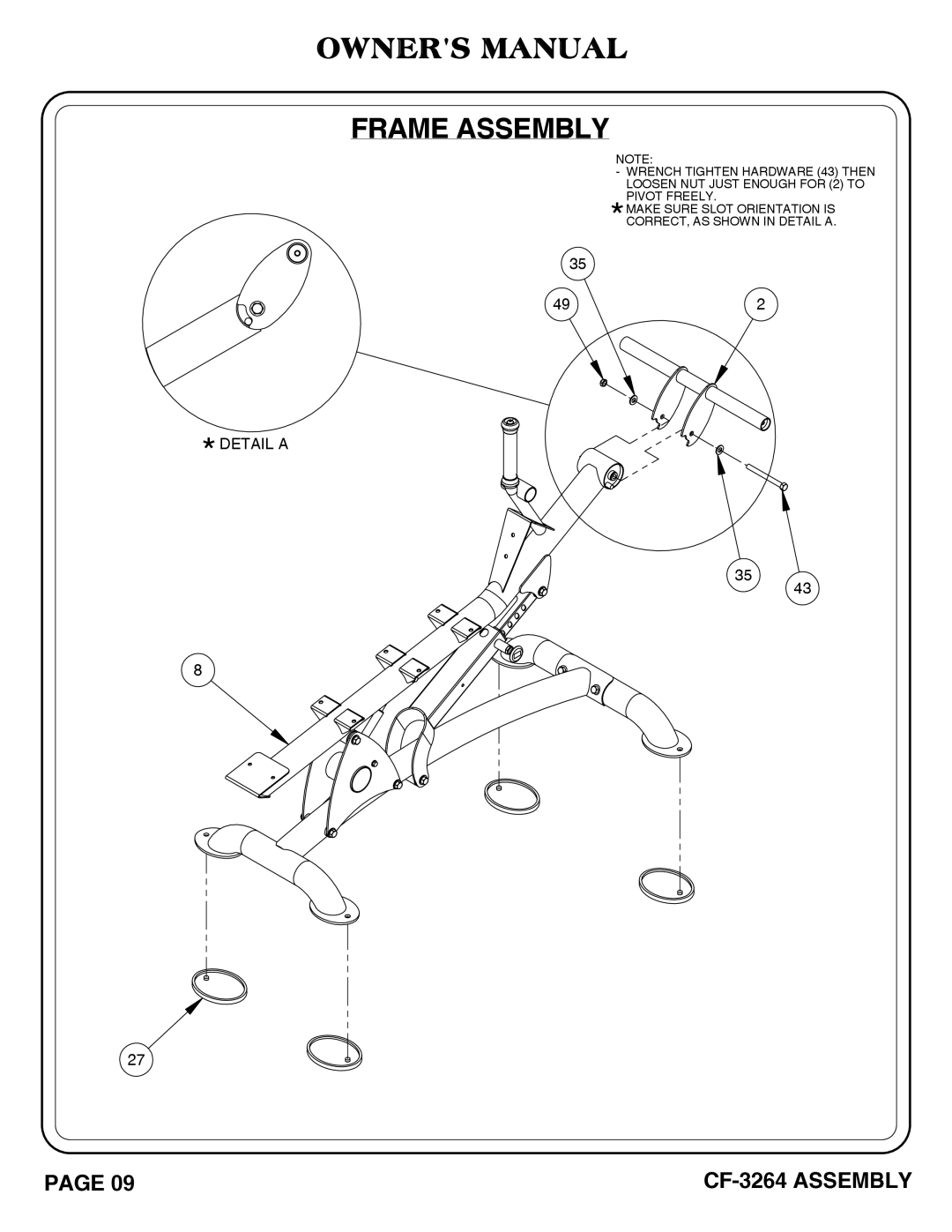 Hoist Fitness CF-3264 owner manual Detail a 