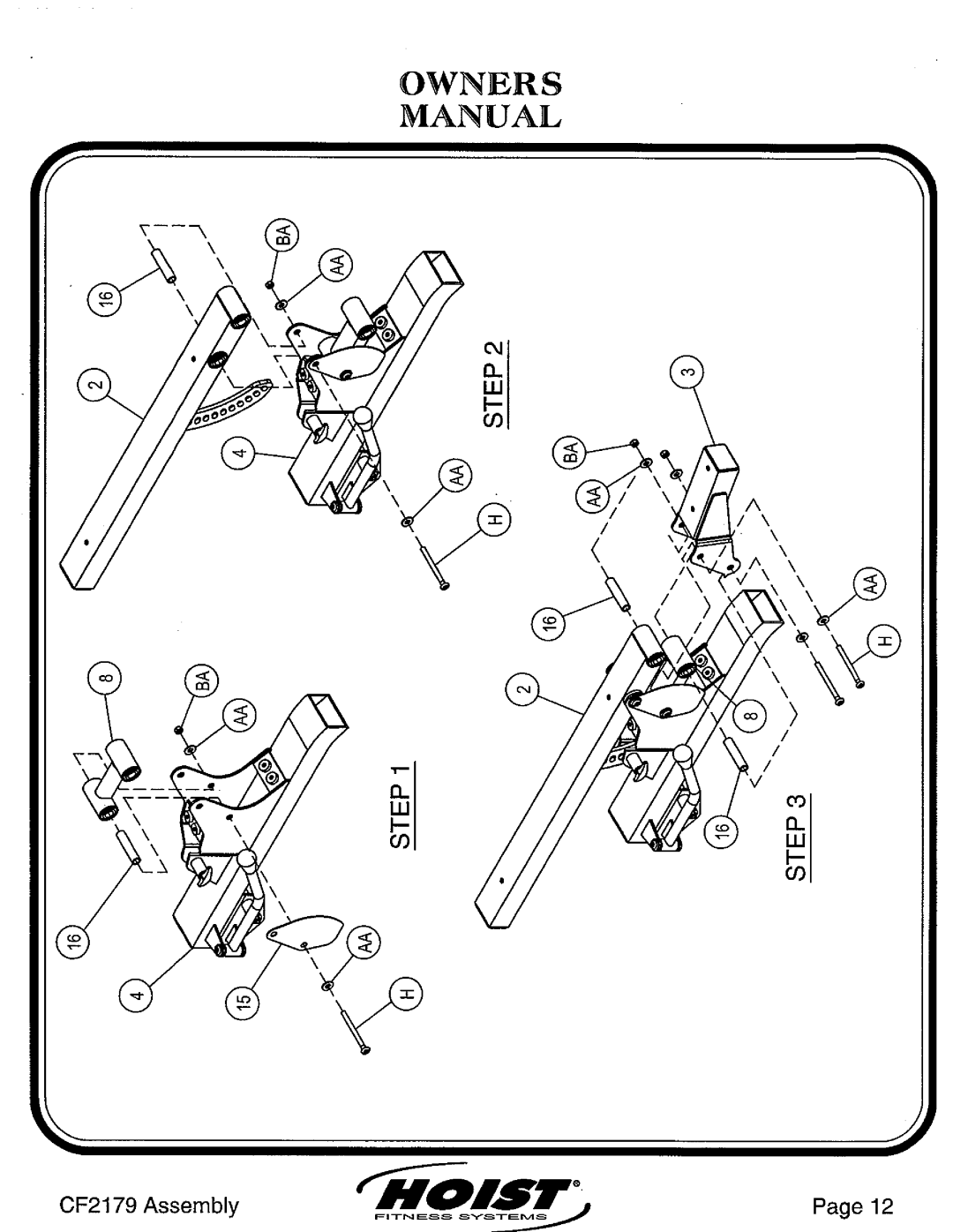 Hoist Fitness CF2179 manual 