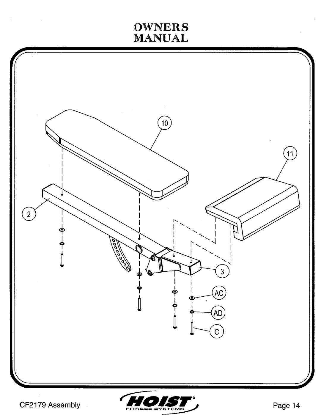 Hoist Fitness CF2179 manual 