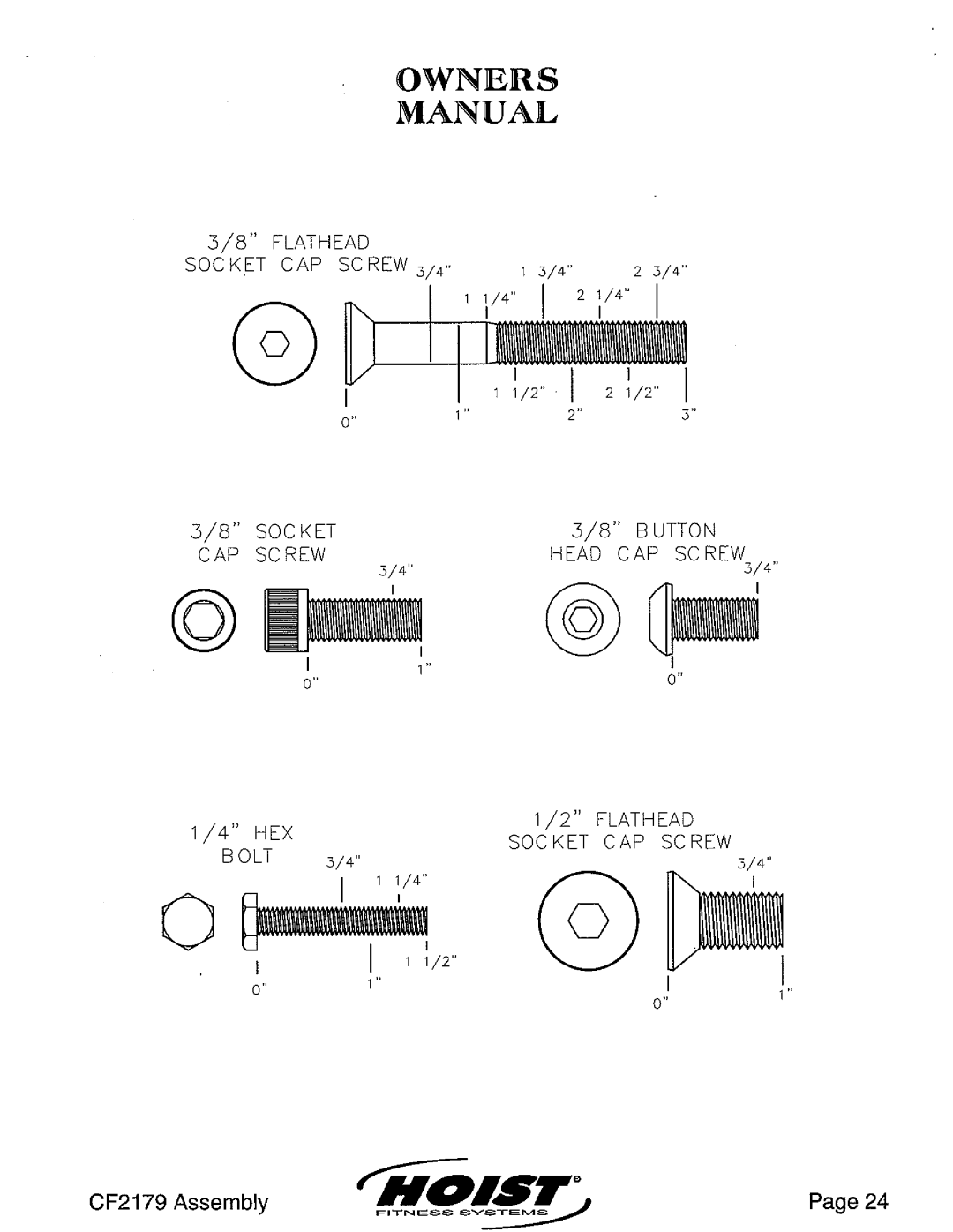 Hoist Fitness CF2179 manual 