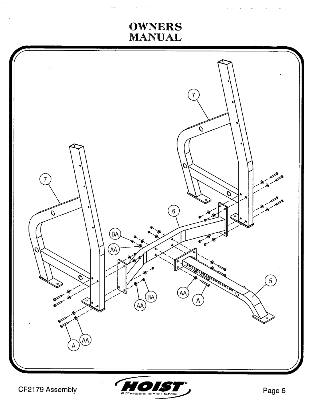 Hoist Fitness CF2179 manual 