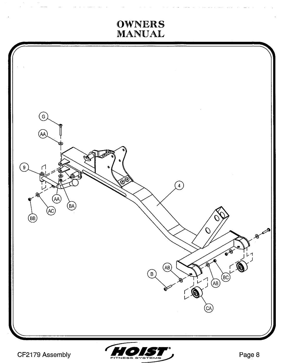 Hoist Fitness CF2179 manual 