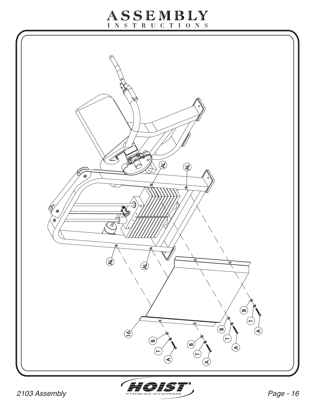 Hoist Fitness CL-2103 owner manual Fitness Systems 