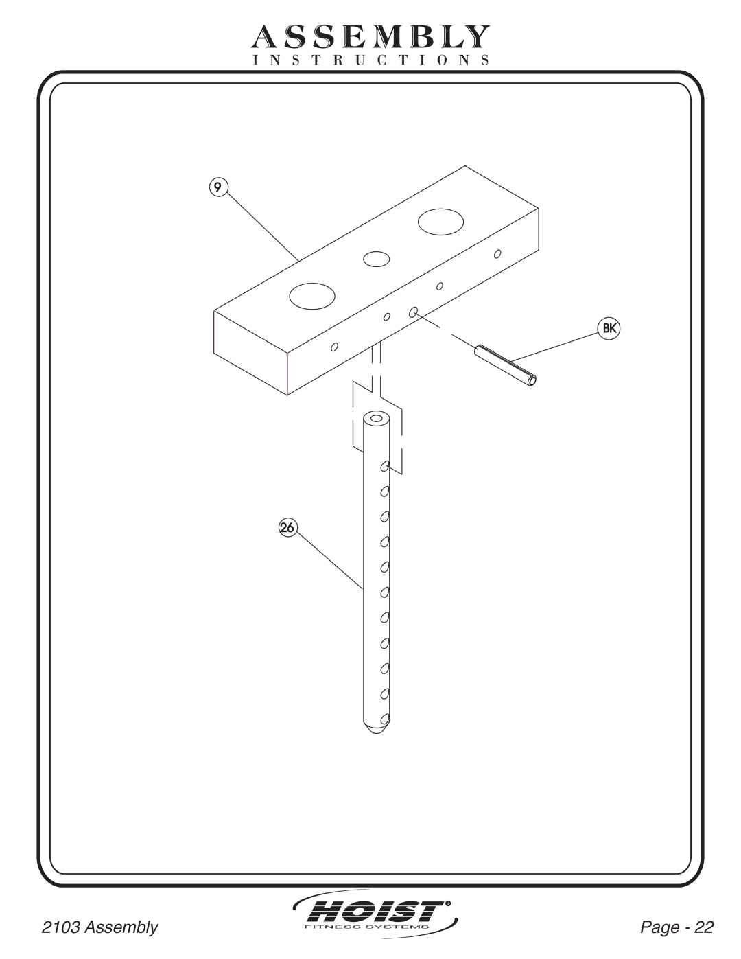 Hoist Fitness CL-2103 owner manual Ss E M B Ly 