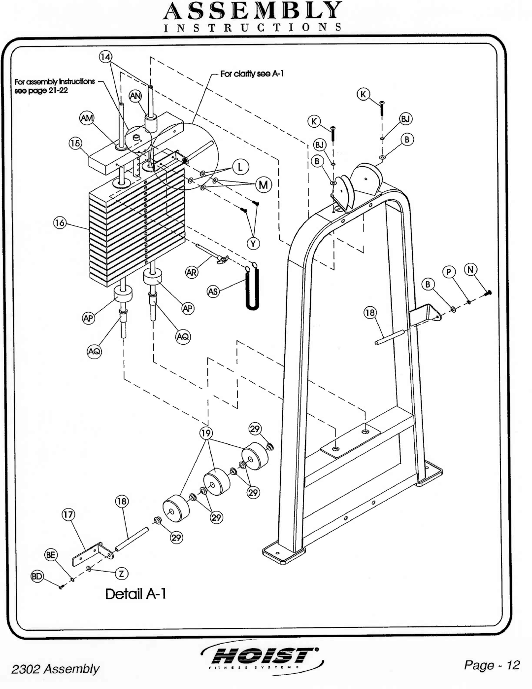 Hoist Fitness CL-2302 manual 