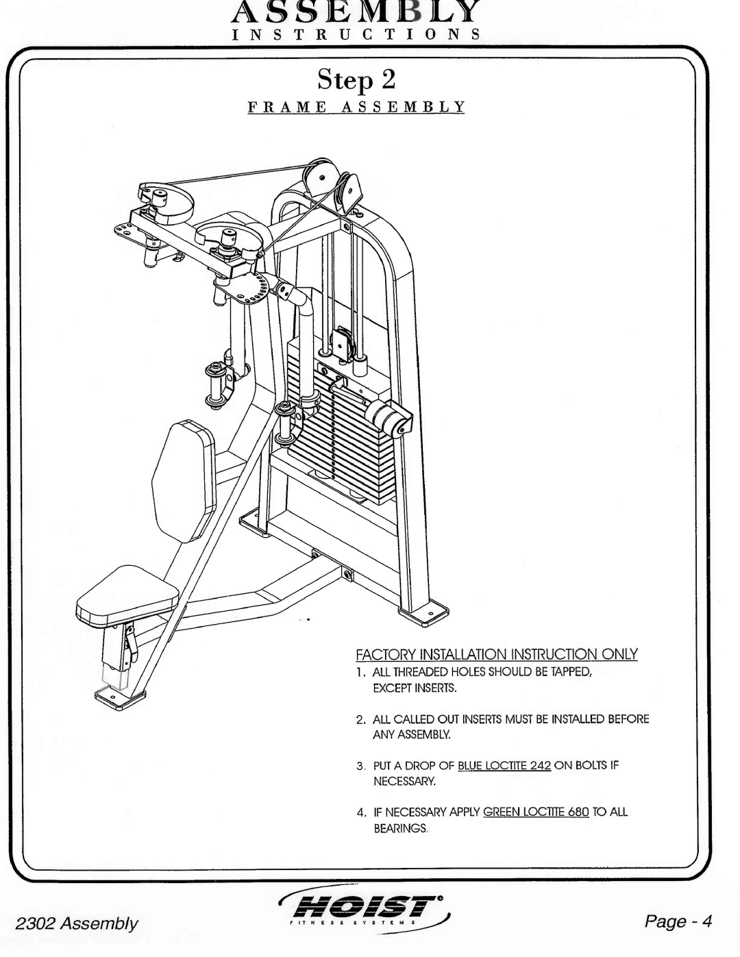 Hoist Fitness CL-2302 manual 