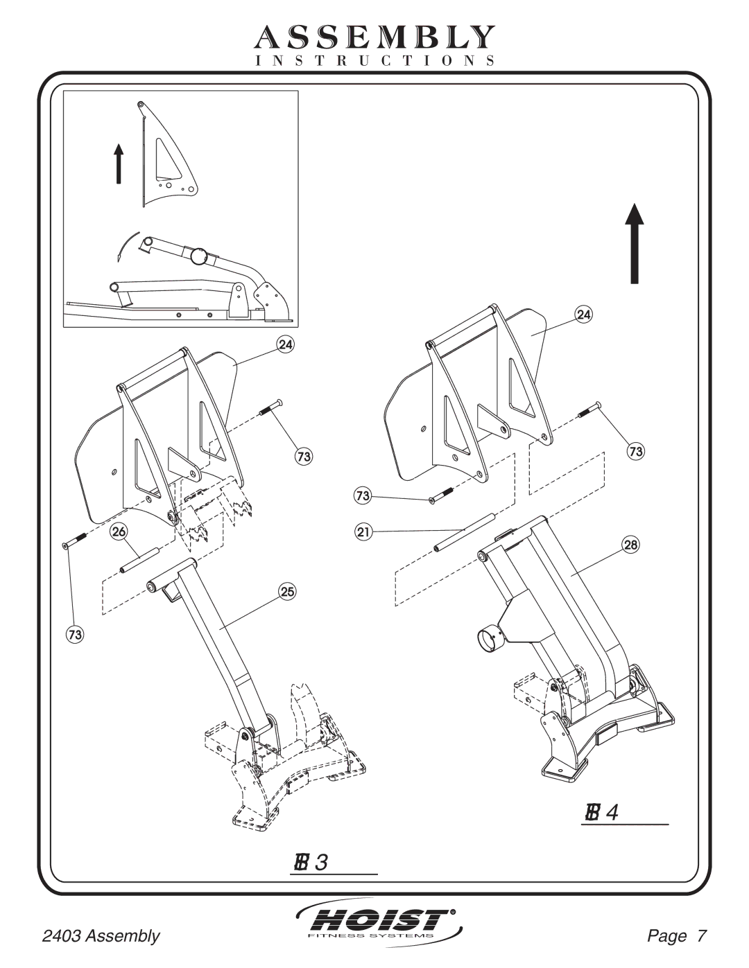 Hoist Fitness CL-2403 owner manual Hoist R 