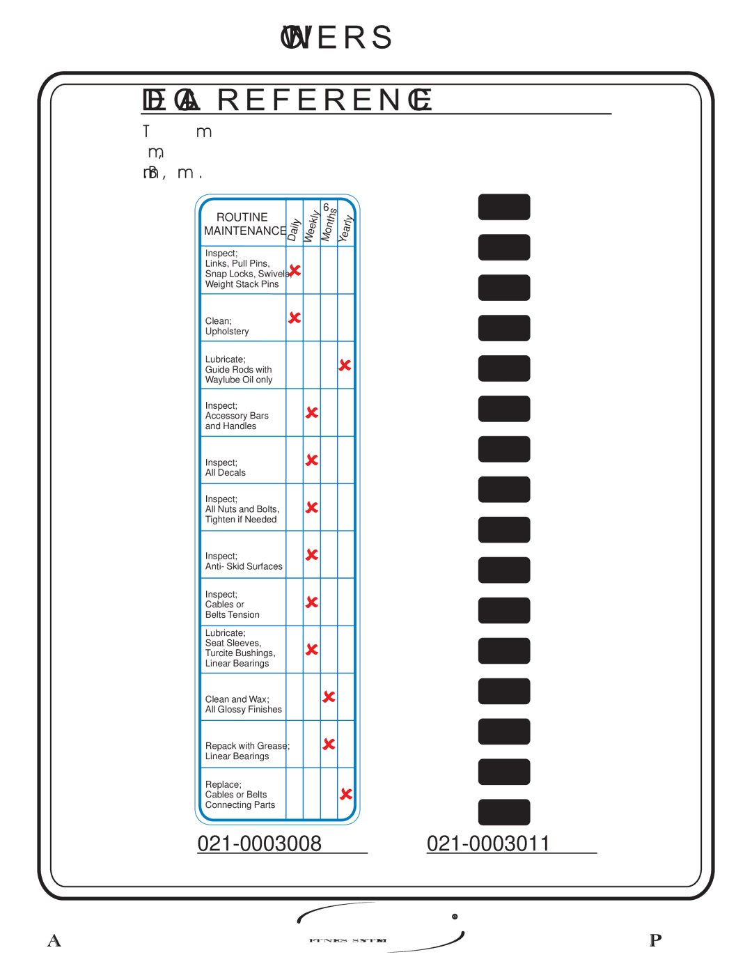 Hoist Fitness CL-2408 owner manual 021-0003008 