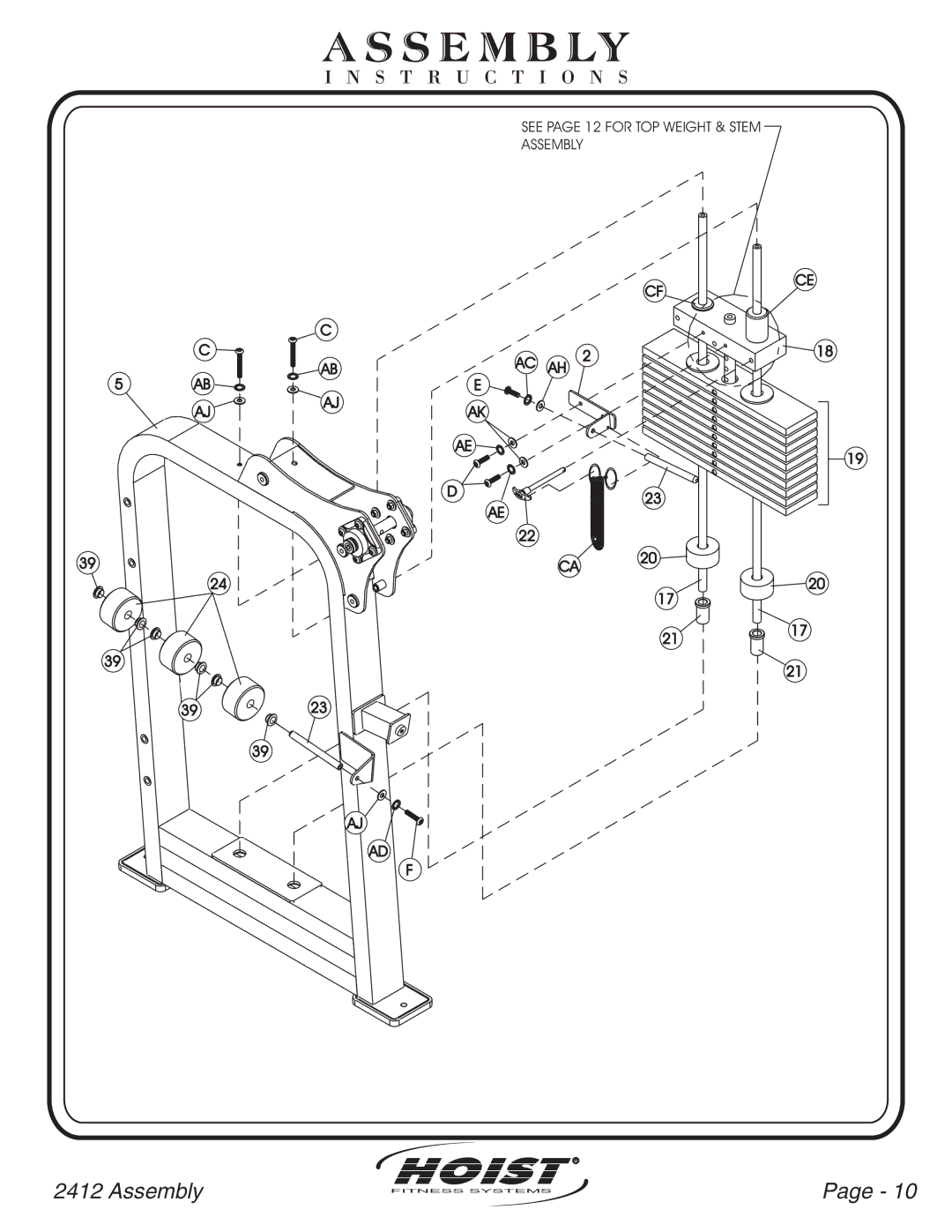 Hoist Fitness CL-2412 owner manual 3923 