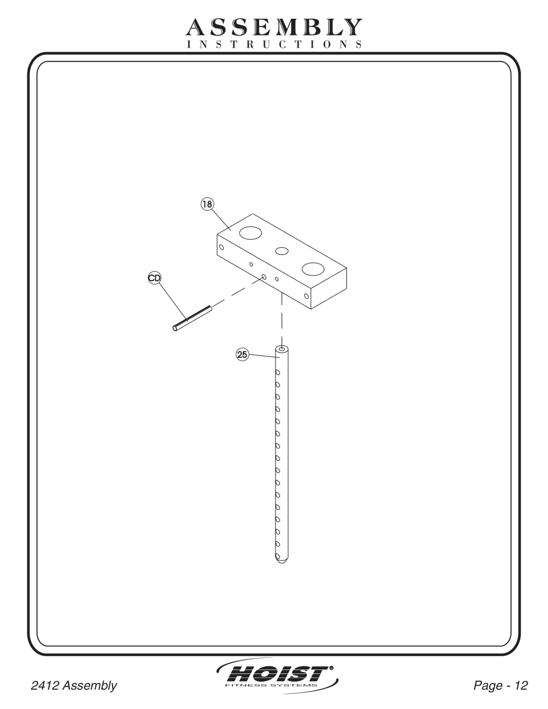 Hoist Fitness CL-2412 owner manual Ss E M B Ly 