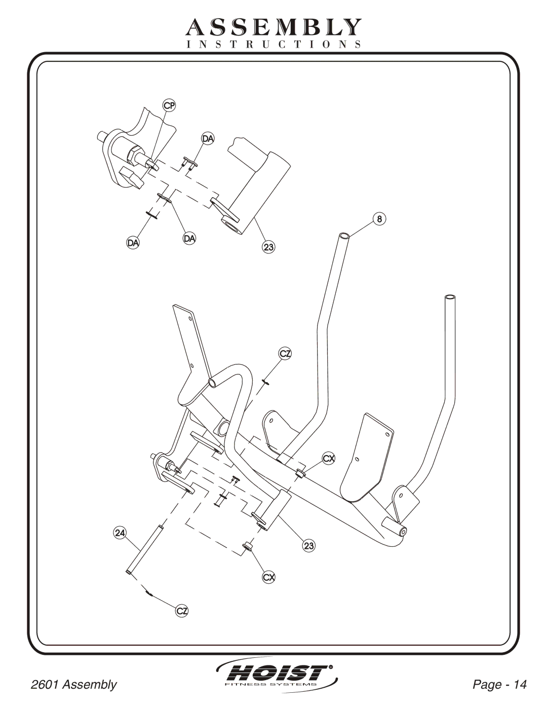 Hoist Fitness CL-2601 owner manual S E M B Ly 