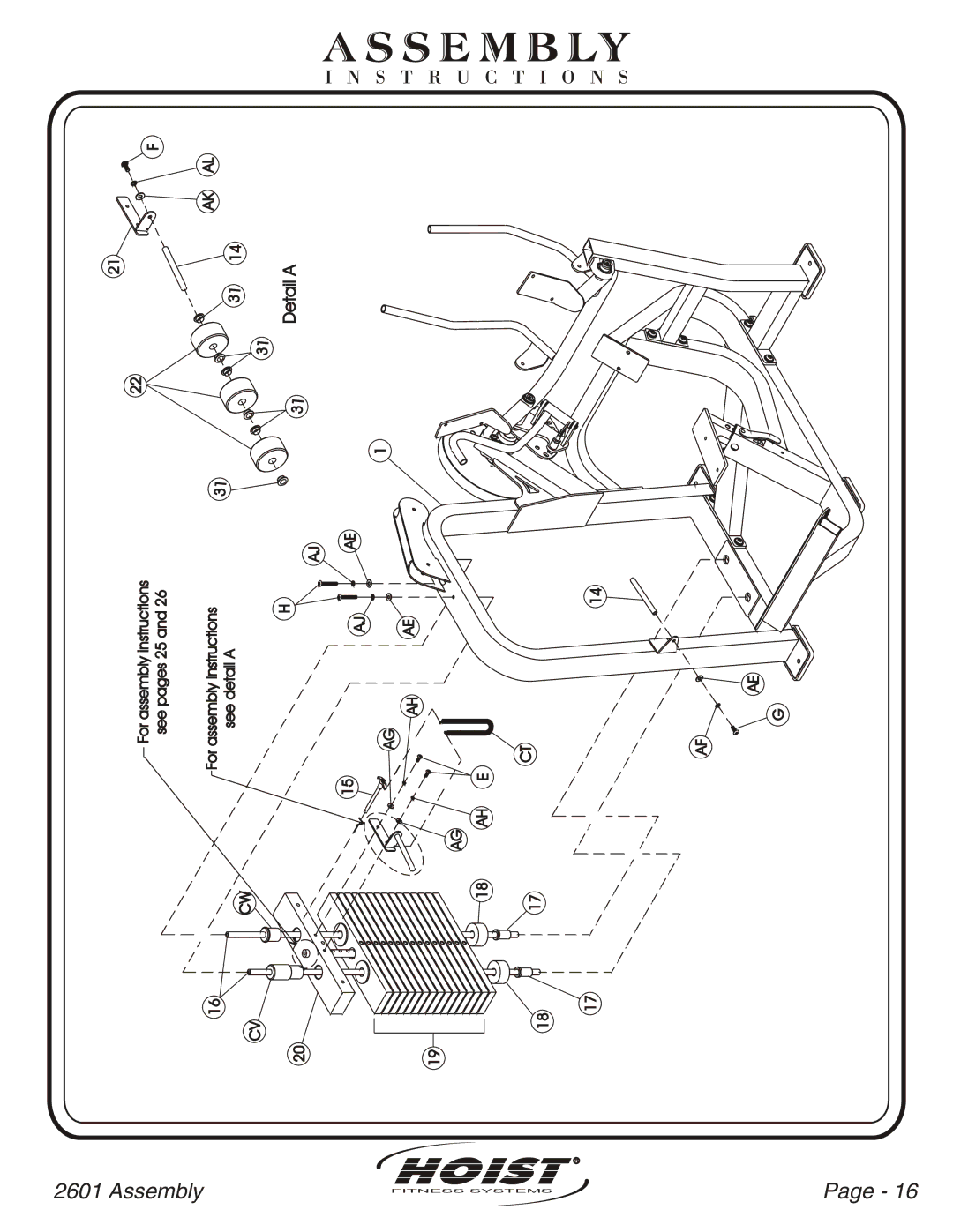 Hoist Fitness CL-2601 owner manual Detail a 