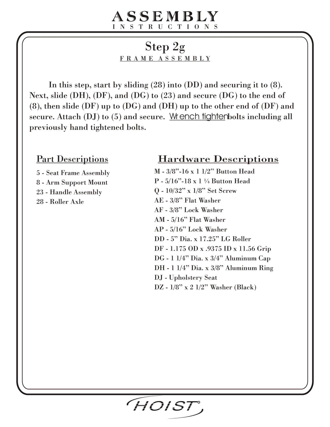 Hoist Fitness CL-2601 owner manual S E M B Ly 