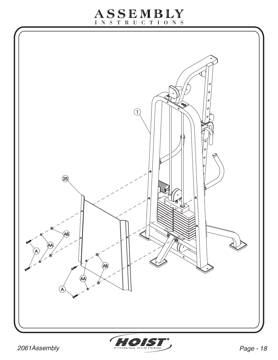 Hoist Fitness CL2061 owner manual S T R U C T I O N S 