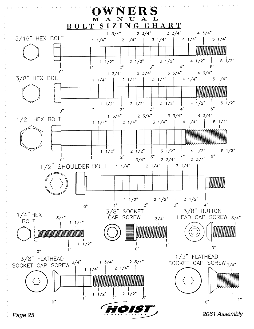 Hoist Fitness CL2061 owner manual 