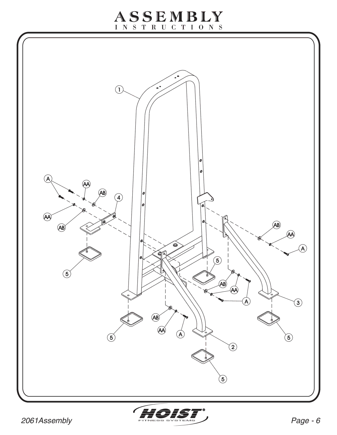 Hoist Fitness CL2061 owner manual Hoist 