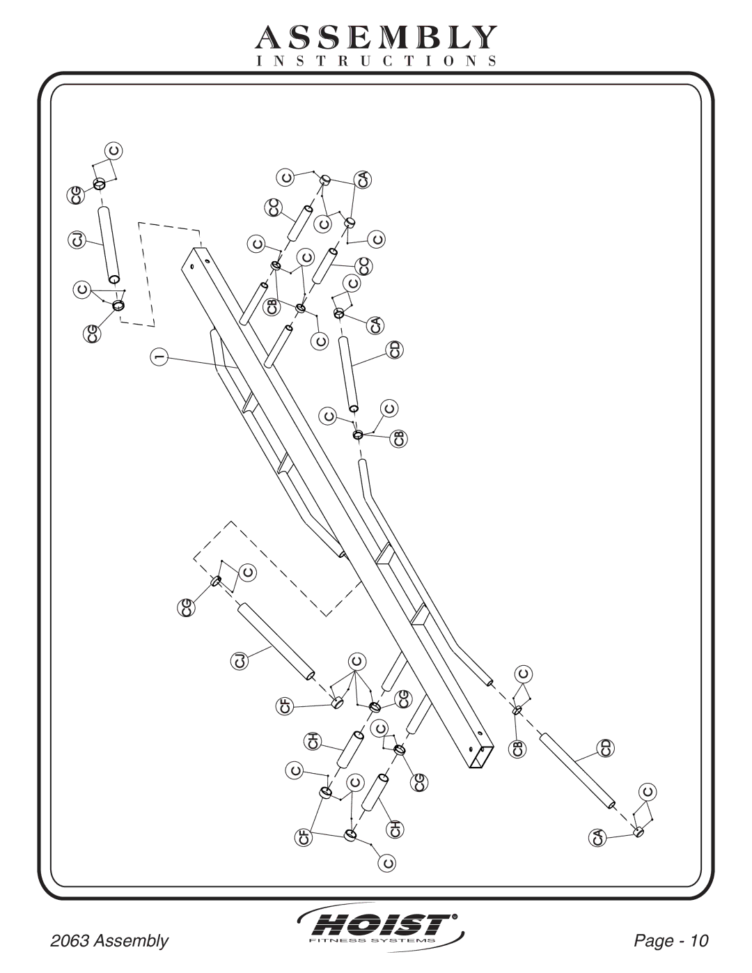 Hoist Fitness CL2063 owner manual Assembly 