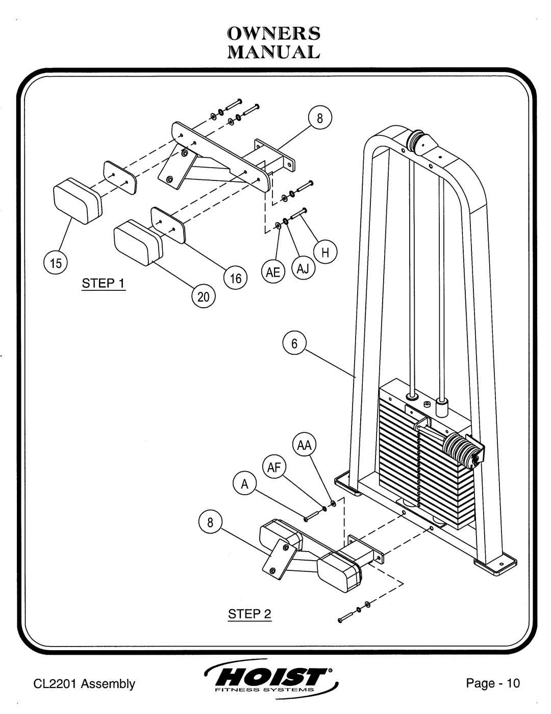 Hoist Fitness CL2201 manual 